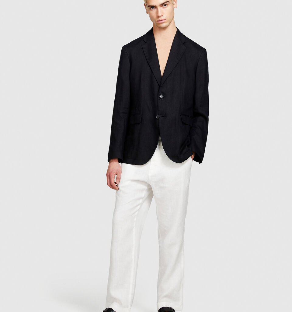100% linen blazer - men's blazers - Black | Sisley image number 1
